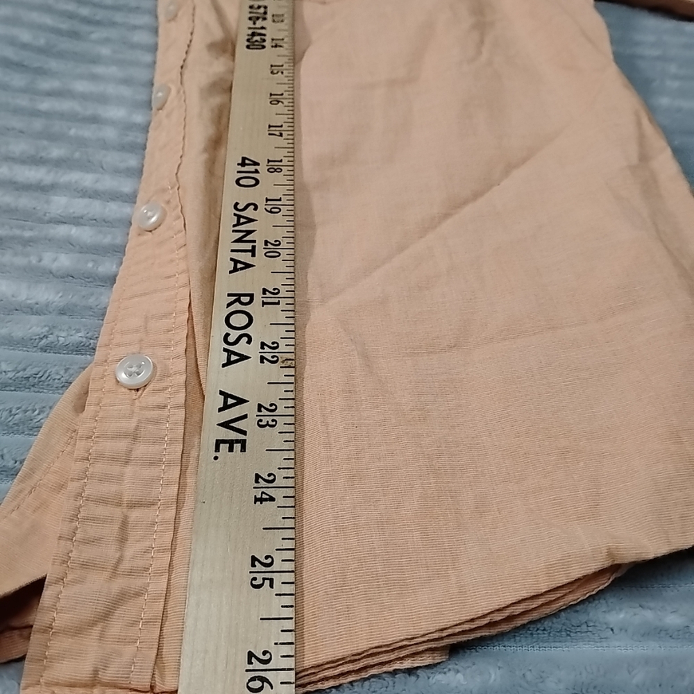 Hollister Orange Small Button Down Shirt Casual Business Vintage Y2k - Picture 12 of 12